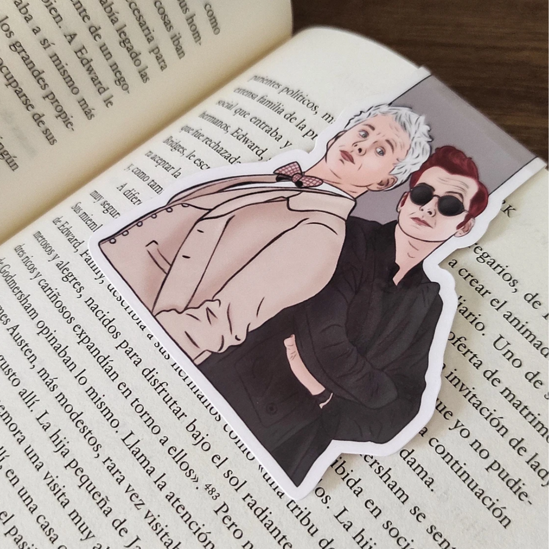 Marcapáginas magnético Good Omens - 2